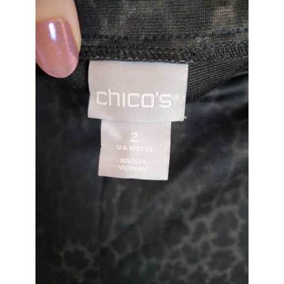 Chico's Animal Print Ponte Legging Size 12 / Large - Picture 4 of 8